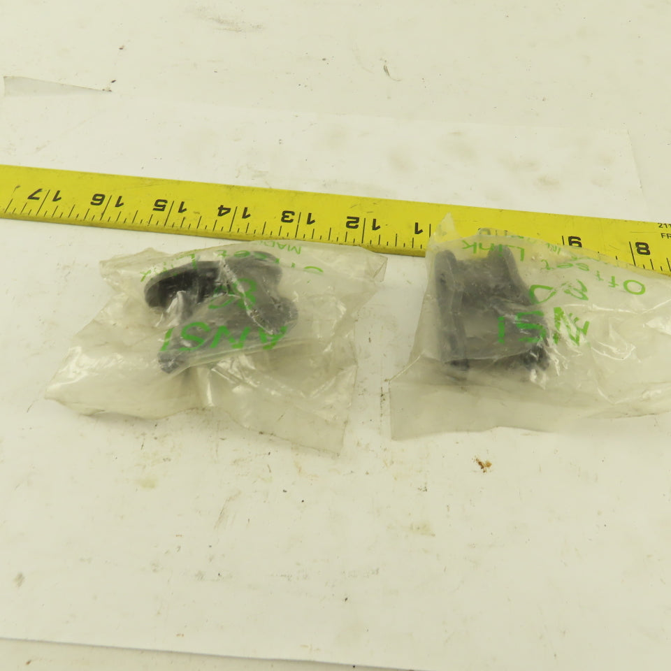 No 80 ANSI #80 Roller Chain Offset Link Cotter Type Lot Of 2