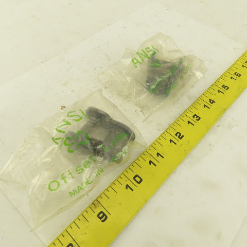 No 80 ANSI #80 Roller Chain Offset Link Cotter Type Lot Of 2