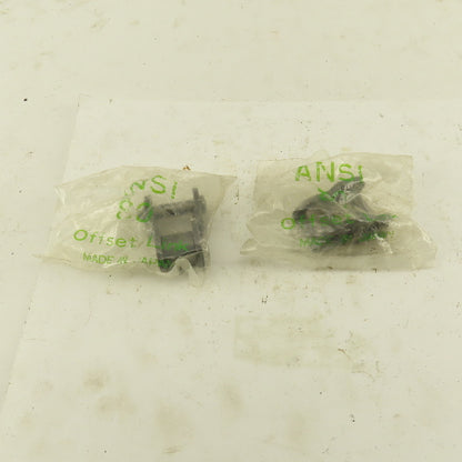No 80 ANSI #80 Roller Chain Offset Link Cotter Type Lot Of 2