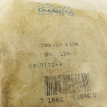 Diamond CT-7172-P ANSI #120-2 Roller Chain Offset Link Cotter Type