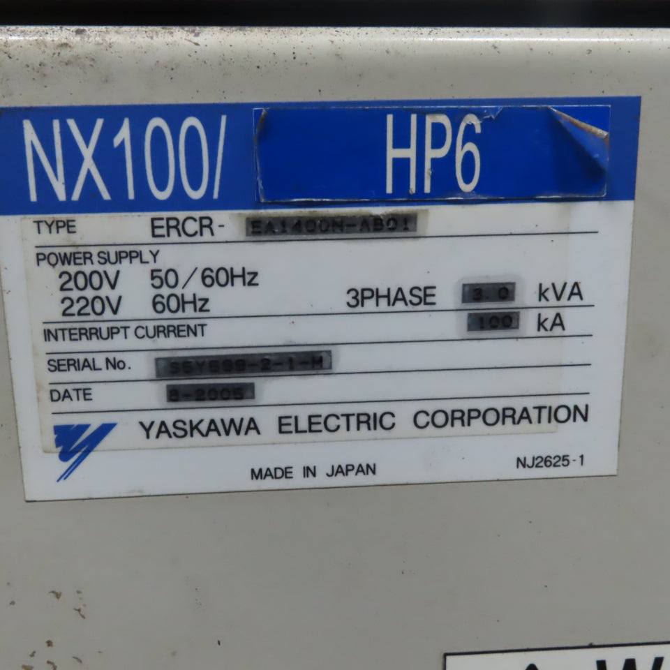 Yaskawa Motoman YR-HP6-A00 Welding Robot 6 Axis W/NX100 HP6 Controller AS IS
