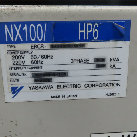 Yaskawa Motoman YR-HP6-A00 Welding Robot 6 Axis W/NX100 HP6 Controller AS IS