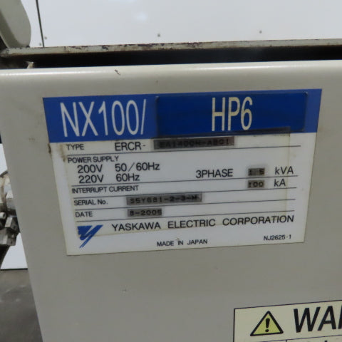 Yaskawa Motoman YR-HP6-A00 Welding Robot 6 Axis W/NX100 HP6 Controller AS IS
