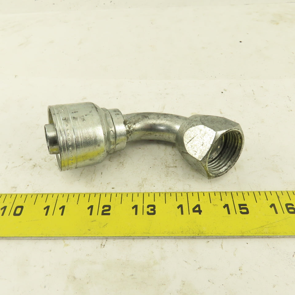 Eaton 3/4" Hose (-12) x 1-1/16-12 (-12) JIC Male 90° Elbow Hydraulic Fitting