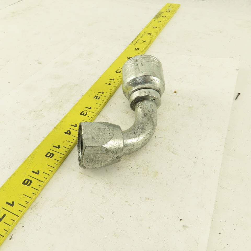 Eaton 3/4" Hose (-12) x 1-1/16-12 (-12) JIC Male 90° Elbow Hydraulic Fitting