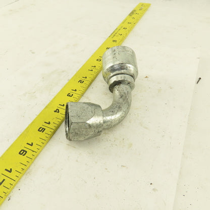 Eaton 3/4" Hose (-12) x 1-1/16-12 (-12) JIC Male 90° Elbow Hydraulic Fitting