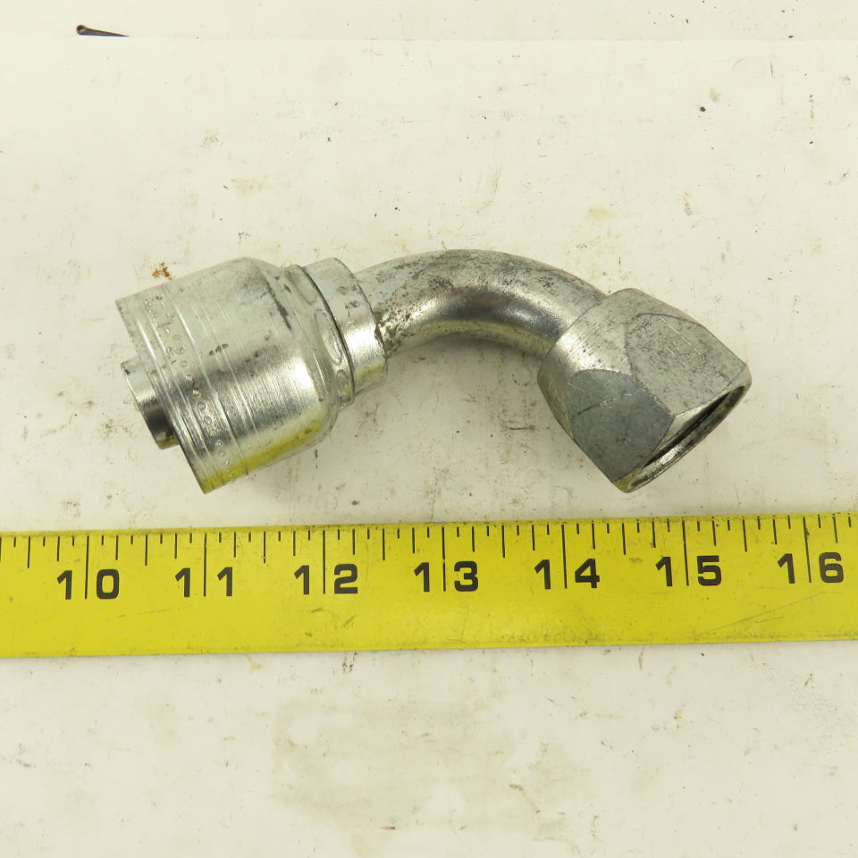 Eaton 3/4" Hose (-12) x 1-1/16-12 (-12) JIC Male 90° Elbow Hydraulic Fitting