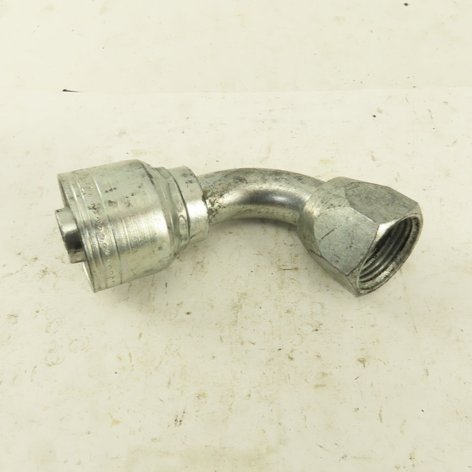 Eaton 3/4" Hose (-12) x 1-1/16-12 (-12) JIC Male 90° Elbow Hydraulic Fitting