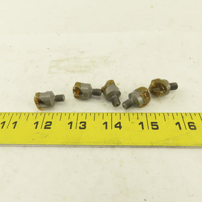 Taurus 1/4" x 1/2" Body Mini Counterbore Flatface 1/4-28 Threaded Shank Lot Of 5