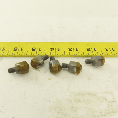 Taurus 1/4" x 1/2" Body Mini Counterbore Flatface 1/4-28 Threaded Shank Lot Of 5