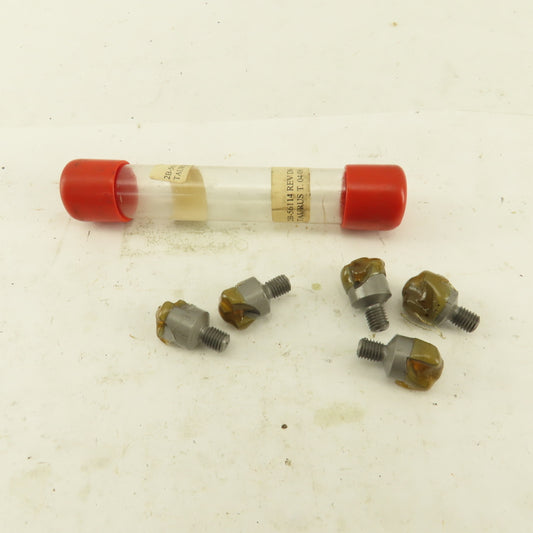 Taurus 1/4" x 1/2" Body Mini Counterbore Flatface 1/4-28 Threaded Shank Lot Of 5