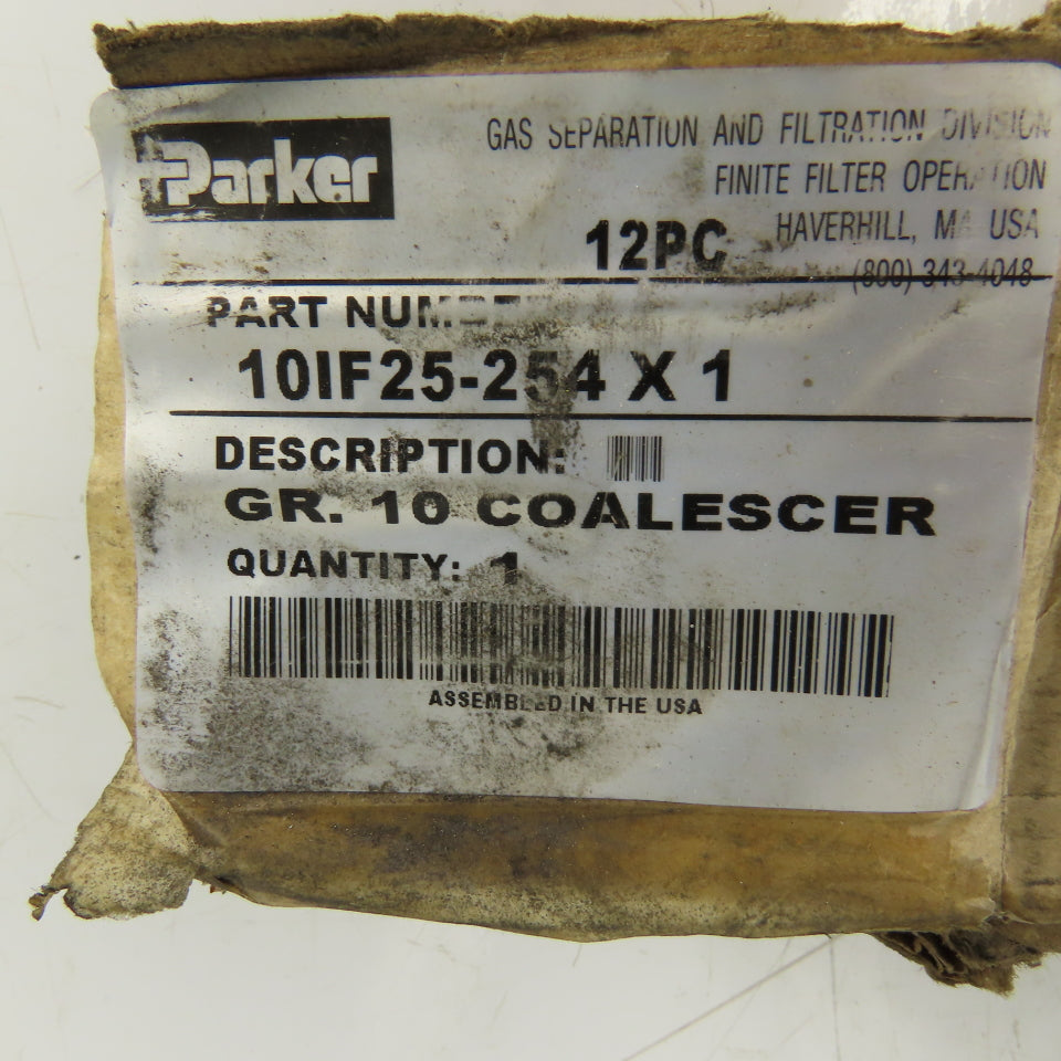 Parker 10IF25-254x1 Filter Element 34GR. 10 Coalescer