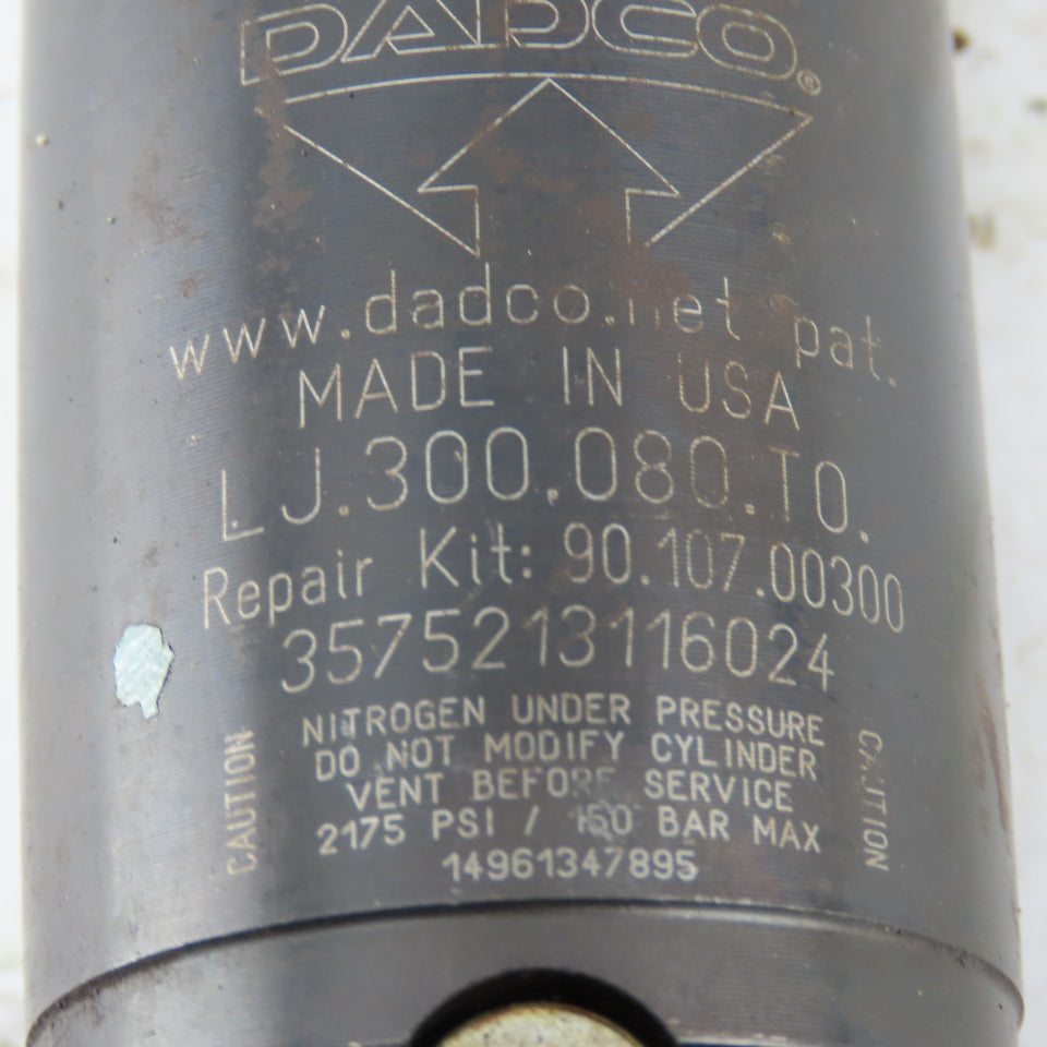 Dadco LJ.300.080.T0 Gas Spring 2175PSI Max Charge 7-1/2" OAL 1-1/2" Body Dia.