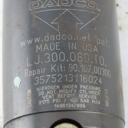 Dadco LJ.300.080.T0 Gas Spring 2175PSI Max Charge 7-1/2" OAL 1-1/2" Body Dia.