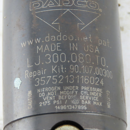Dadco LJ.300.080.T0 Gas Spring 2175PSI Max Charge 7-1/2" OAL 1-1/2" Body Dia.
