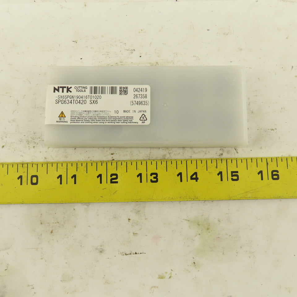 NTK SPG634T0420 Ceramic Indexable Insert Lot Of 10