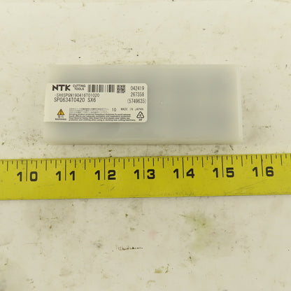 NTK SPG634T0420 Ceramic Indexable Insert Lot Of 10