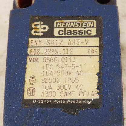 Bernstein ENM-SU1Z AHS-V Limit Switch W/Arm 608.2385.012