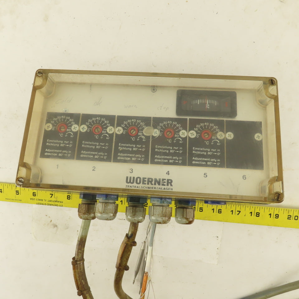 Woerner Analog 5 Station Temperature Controller 80°C - 0°C