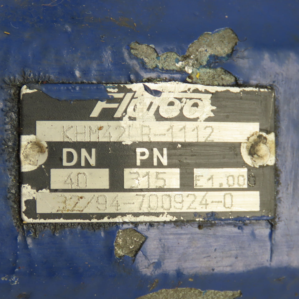 Flutec 315 KHM42LR-1112 Hydraulic Ball Valve DN 40 37/94-700924-0