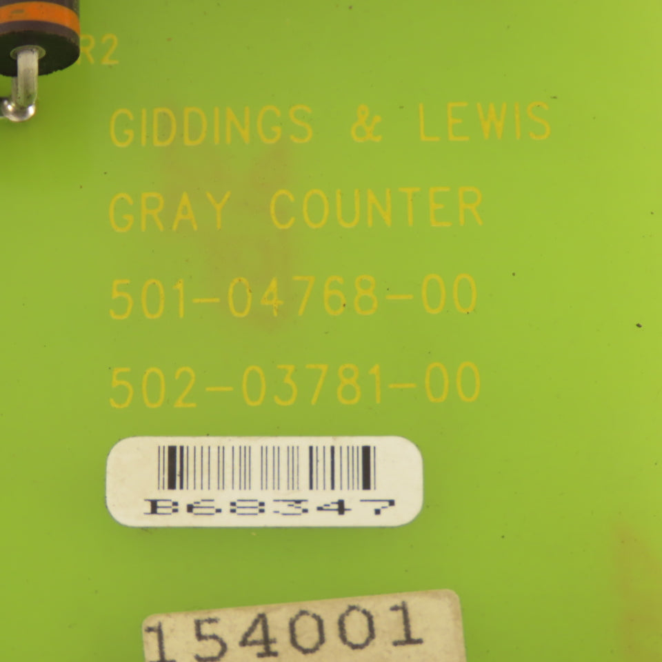Giddings & Lewis 501-04768-00 Gray Counter Board Defective Parts/Repair