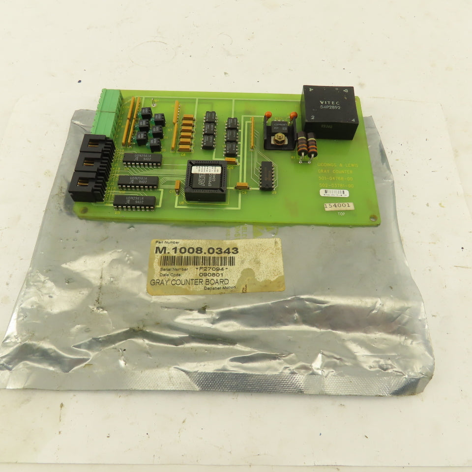 Giddings & Lewis 501-04768-00 Gray Counter Board Defective Parts/Repair