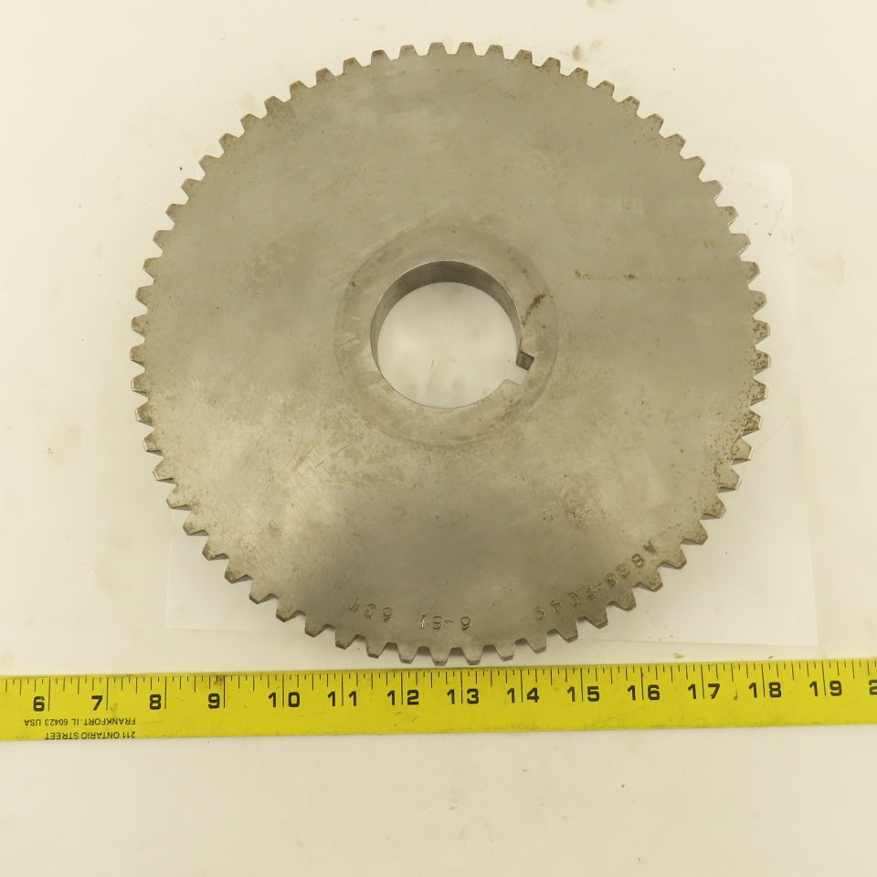 A826-2049 6-8P 10.75" OD x 1" Wide 63 Tooth Spur Gear 2-1/2" Keyed Bore
