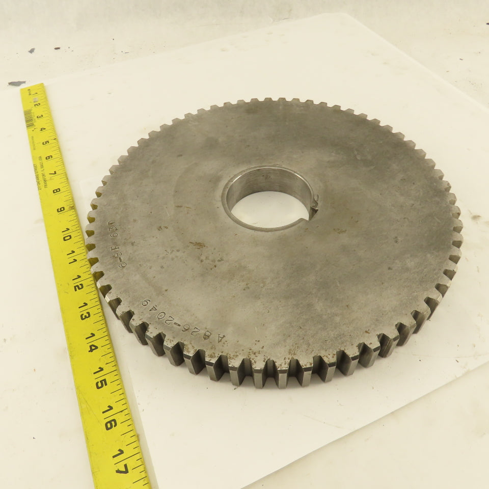 A826-2049 6-8P 10.75" OD x 1" Wide 63 Tooth Spur Gear 2-1/2" Keyed Bore