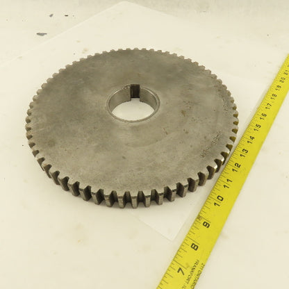 A826-2049 6-8P 10.75" OD x 1" Wide 63 Tooth Spur Gear 2-1/2" Keyed Bore