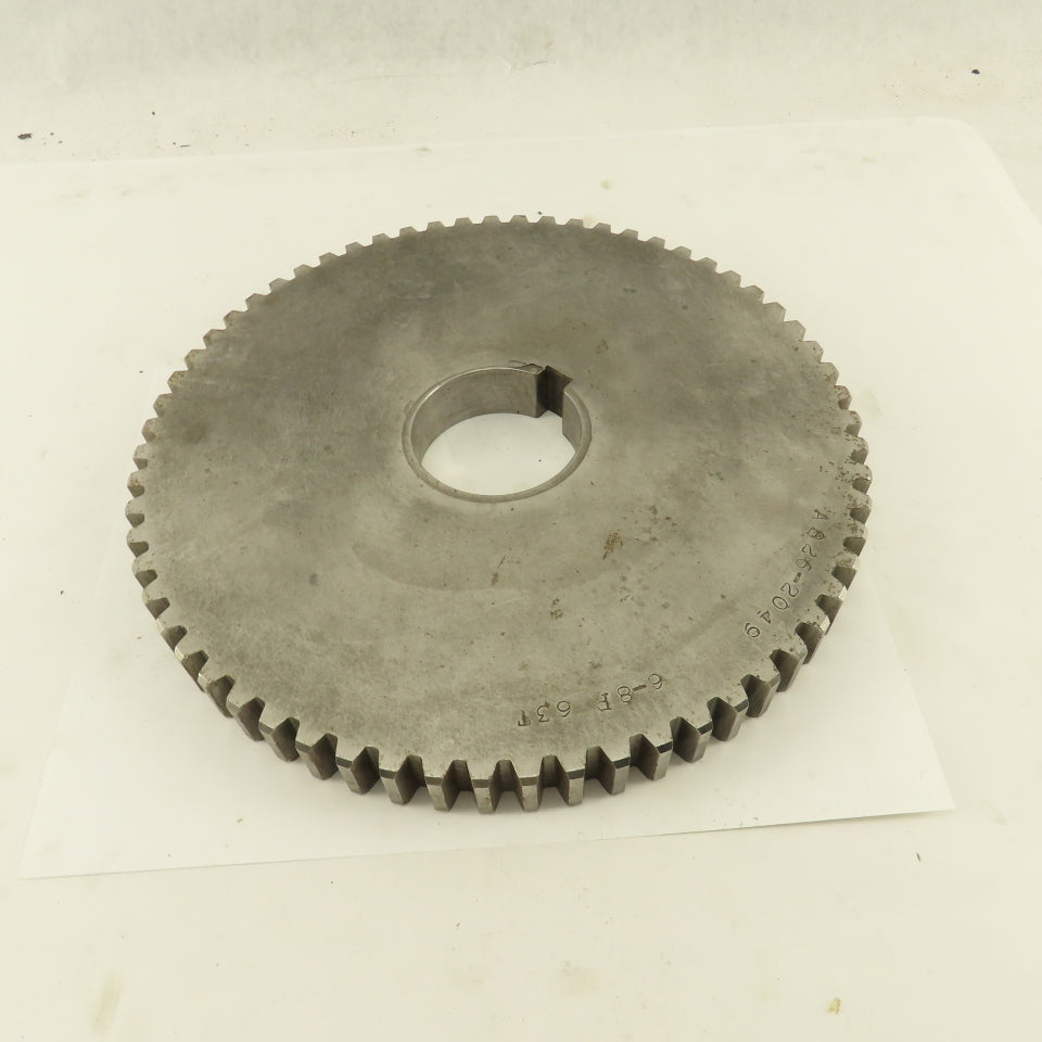 A826-2049 6-8P 10.75" OD x 1" Wide 63 Tooth Spur Gear 2-1/2" Keyed Bore