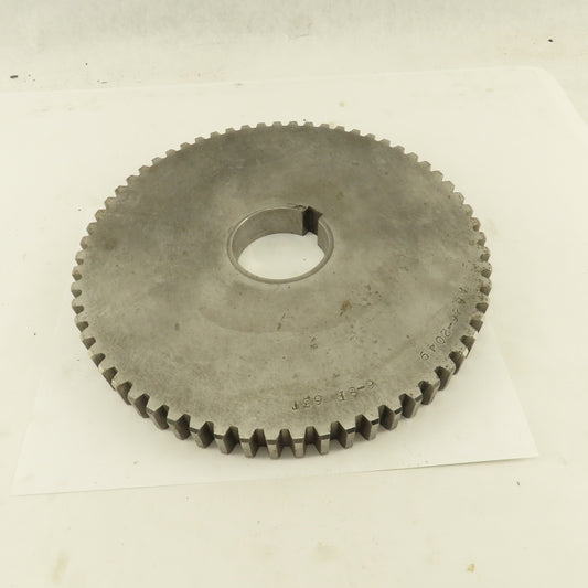 A826-2049 6-8P 10.75" OD x 1" Wide 63 Tooth Spur Gear 2-1/2" Keyed Bore