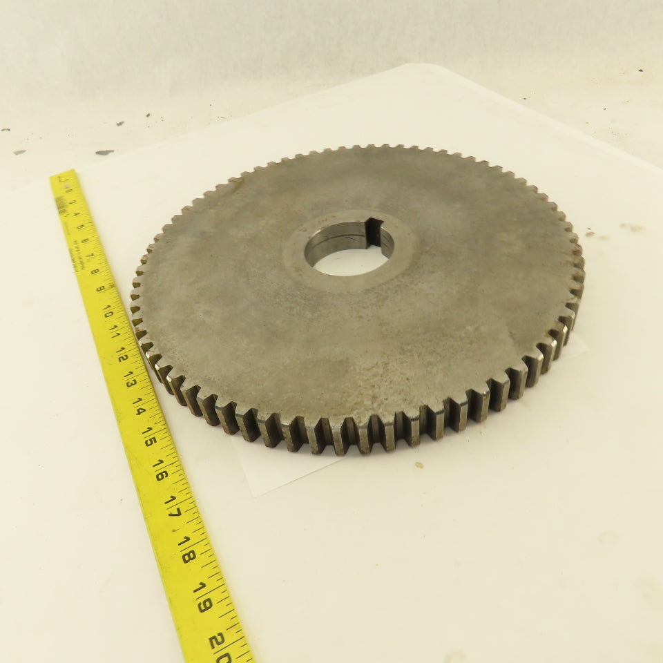 A826-1653 6-8P 12-1/4" OD x 1" Wide 72 Tooth Spur Gear 2-1/2" Keyed Bore