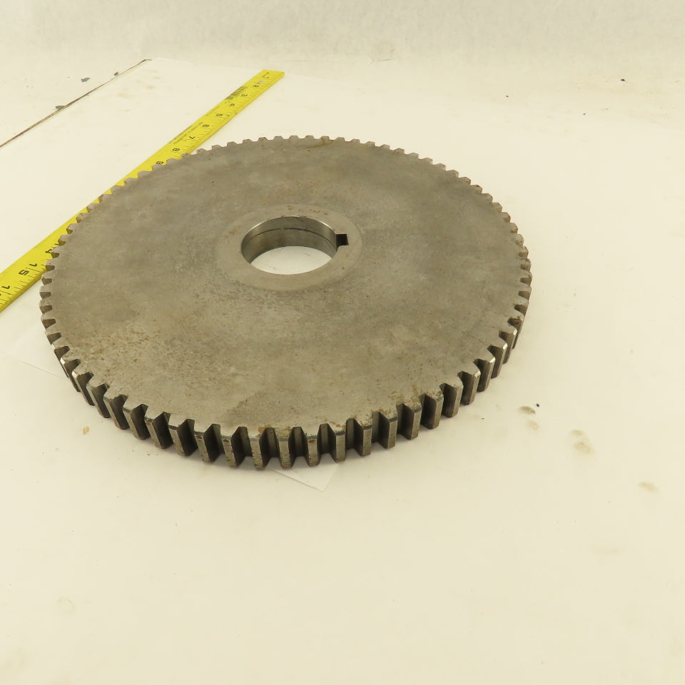 A826-1653 6-8P 12-1/4" OD x 1" Wide 72 Tooth Spur Gear 2-1/2" Keyed Bore