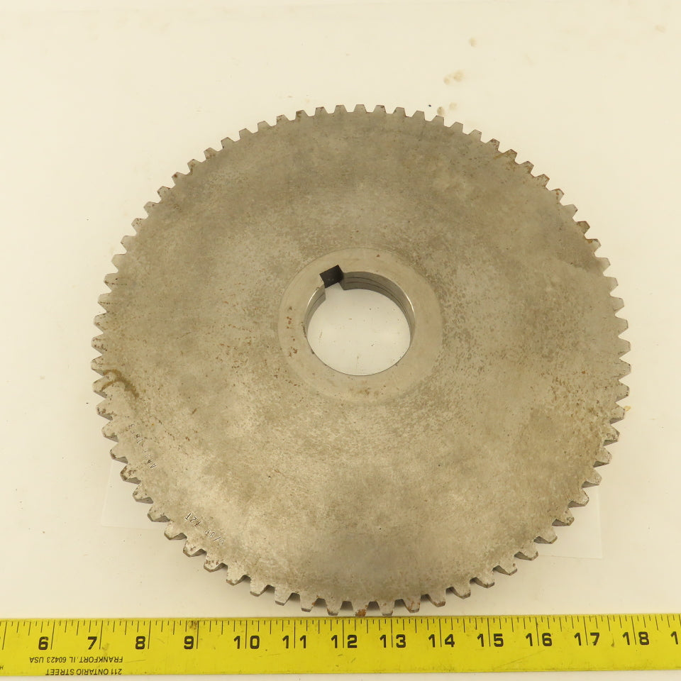 A826-1653 6-8P 12-1/4" OD x 1" Wide 72 Tooth Spur Gear 2-1/2" Keyed Bore