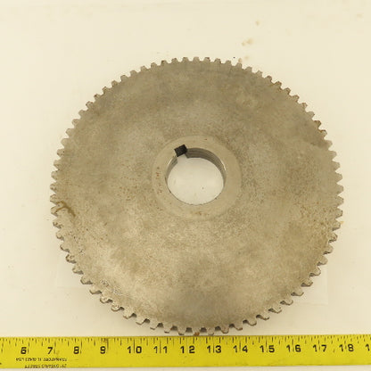 A826-1653 6-8P 12-1/4" OD x 1" Wide 72 Tooth Spur Gear 2-1/2" Keyed Bore