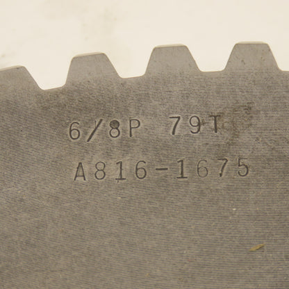 A816-1675 6-8P 13-1/2" OD x 1" Wide 79 Tooth Spur Gear 3-1/2" Keyed Bore