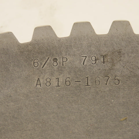 A816-1675 6-8P 13-1/2" OD x 1" Wide 79 Tooth Spur Gear 3-1/2" Keyed Bore