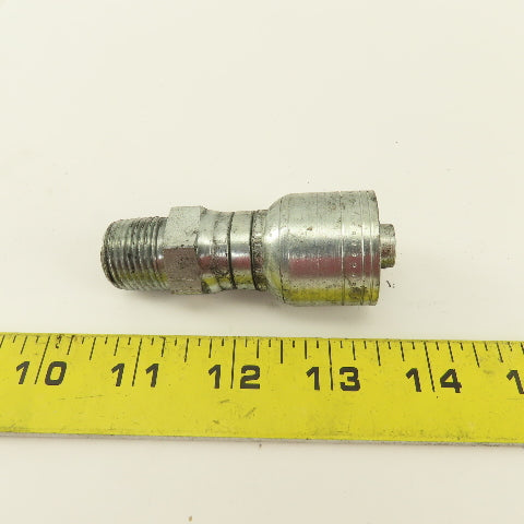 Eaton 1/2" Hose -8 Crimp Swivel x 1/2-14 Male Hydraulic Hose Fitting