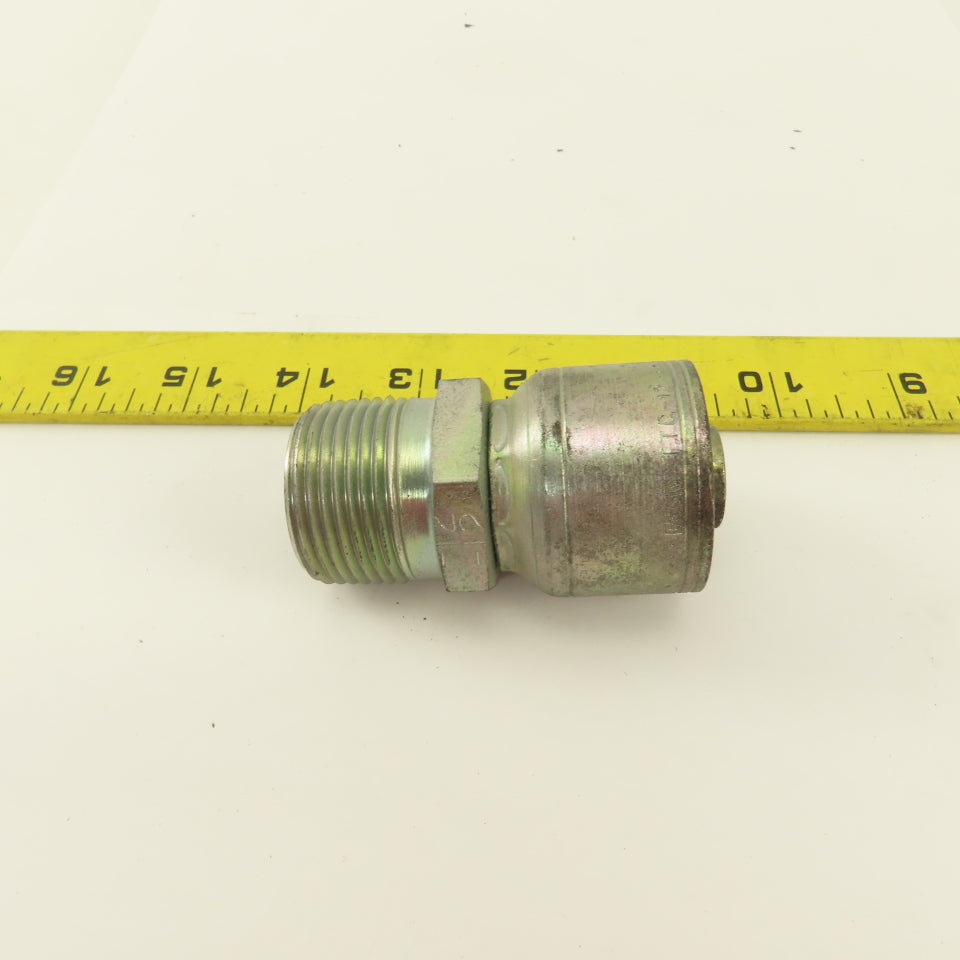Eaton 3/4" Hose -12 x 1"-11.5 Male Thread Inverted Flare Seat Hydraulic Fitting