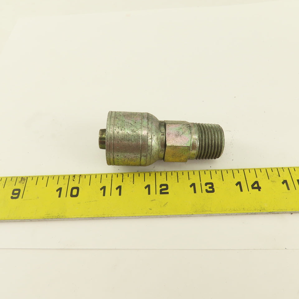 Eaton 1/2" Hose -8 Crimp x (-8) 1/2-14  Inverted Flare Seat Hydraulic Fitting