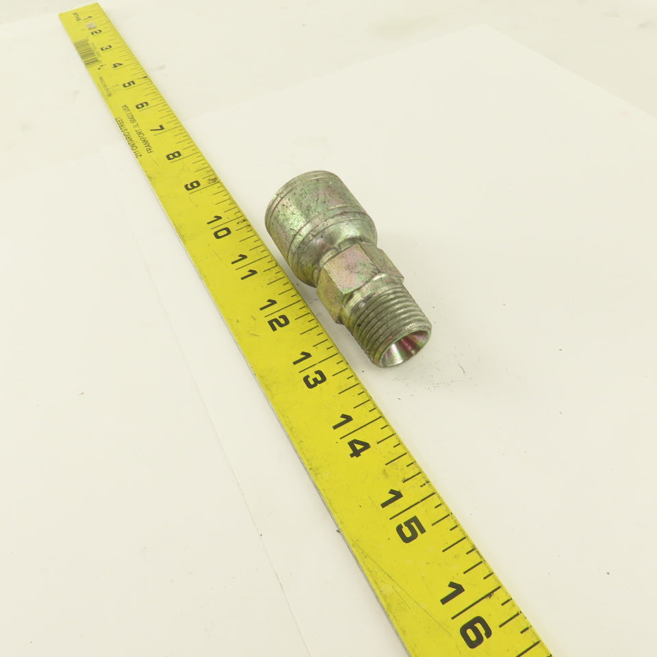Eaton 1/2" Hose -8 Crimp x (-8) 1/2-14  Inverted Flare Seat Hydraulic Fitting