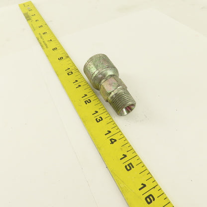 Eaton 1/2" Hose -8 Crimp x (-8) 1/2-14  Inverted Flare Seat Hydraulic Fitting