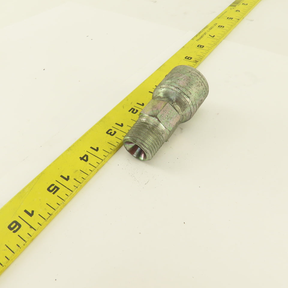 Eaton 1/2" Hose -8 Crimp x (-8) 1/2-14  Inverted Flare Seat Hydraulic Fitting