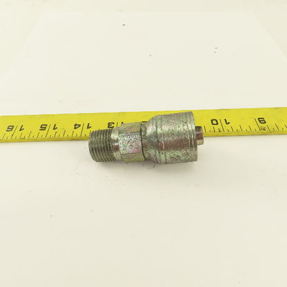 Eaton 1/2" Hose -8 Crimp x (-8) 1/2-14  Inverted Flare Seat Hydraulic Fitting