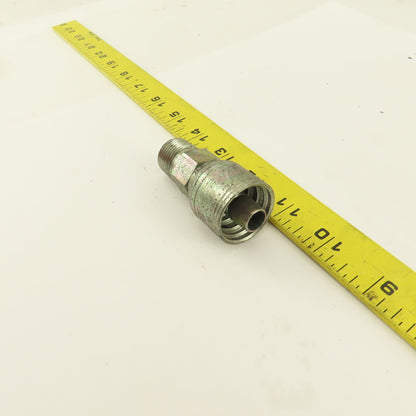 Eaton 1/2" Hose -8 Crimp x (-8) 1/2-14  Inverted Flare Seat Hydraulic Fitting