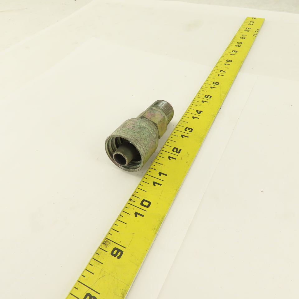 Eaton 1/2" Hose -8 Crimp x (-8) 1/2-14  Inverted Flare Seat Hydraulic Fitting