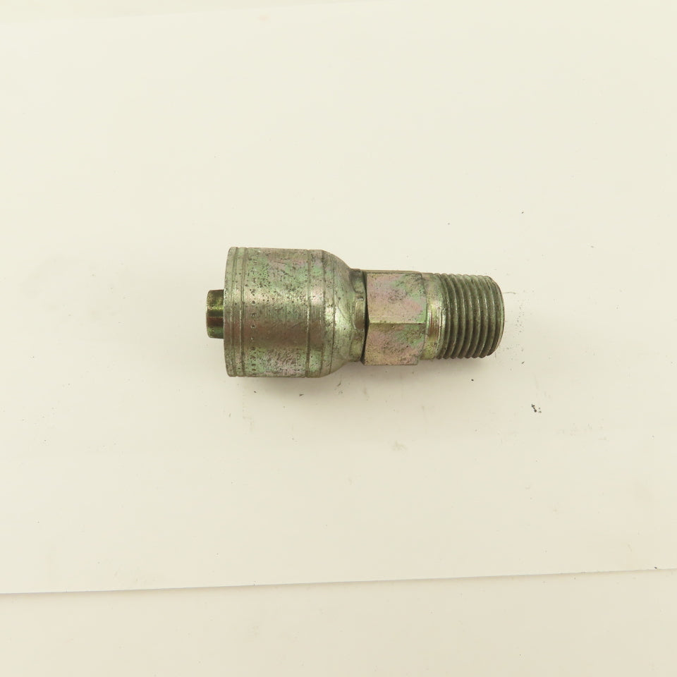 Eaton 1/2" Hose -8 Crimp x (-8) 1/2-14  Inverted Flare Seat Hydraulic Fitting