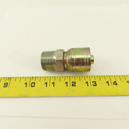 1/2" Hose -8 Crimp x 3/4-14 NPT Male Straight Hydraulic Fitting