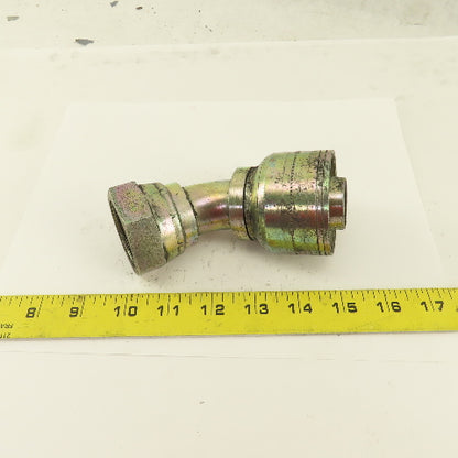 Eaton 1-1/4" Hose -20 Crimp x 1-3/8-12 JIC Female Flare 45° Elbow