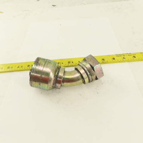 Eaton 1-1/4" Hose -20 Crimp x 1-3/8-12 JIC Female Flare 45° Elbow